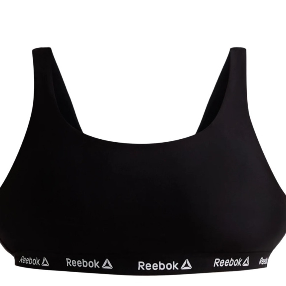 Reebok Women's Logo Bralette Swim Top with UPF 50+